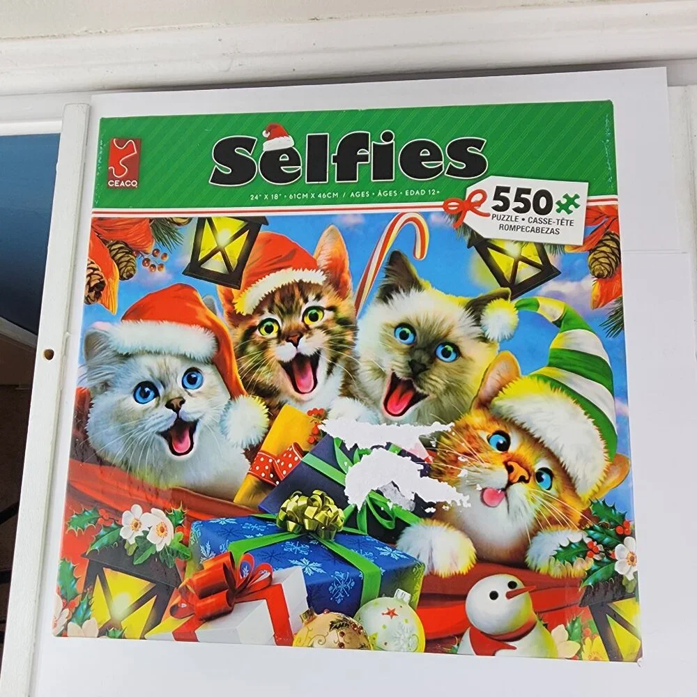 Ceaco Selfies Cats Kitties 550 Piece Jigsaw Puzzle NWOT